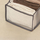Cloth Drawer Organizer - 7-Grid Pants Storage Dividers for Jeans (Grey L) Newly