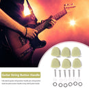 6pcs Plastic Folk Guitar Tuning Pegs Caps with Screws Guitar Replacement Parts
