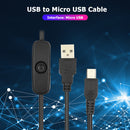 USB to Micro USB Cable On/Off Switch Charger Power Supply Cord for Raspberry Pi