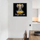 5D DIY Full Round Drill Diamond Painting Mosaic Cartoon Elephant Pattern