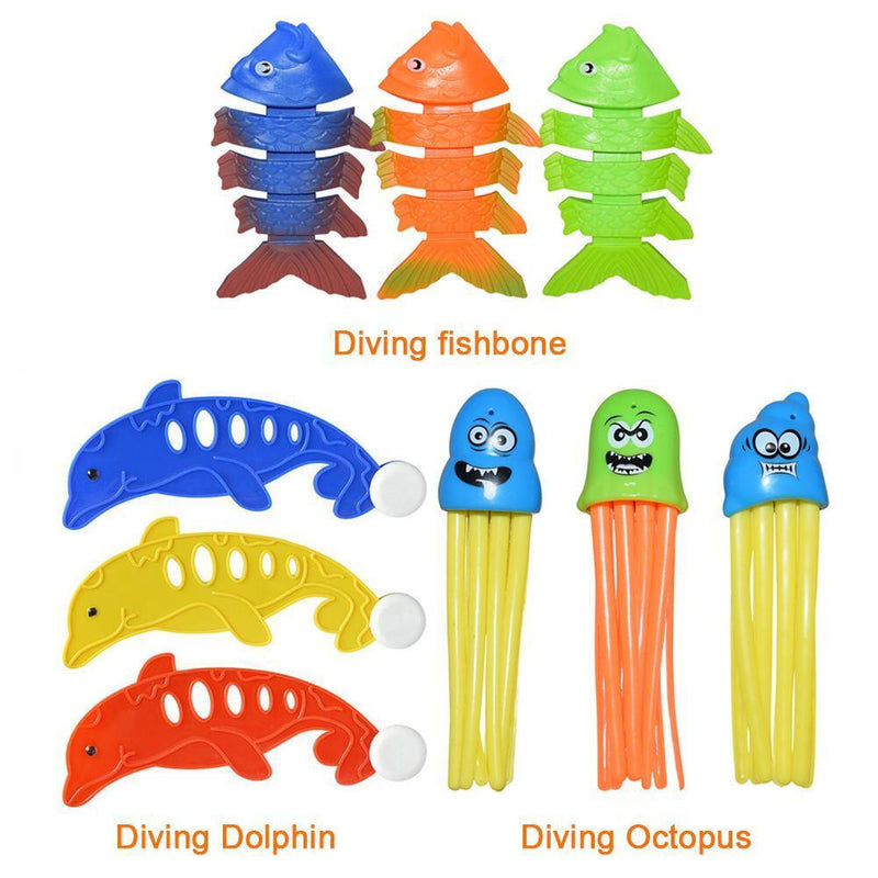 3pcs Underwater Training Children Pool Throwing Diving Game Toys (Fishbone)