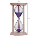 Wooden Sand Clock 3 Minutes Hourglass Sandglass Toothbrush Timer(Purple)