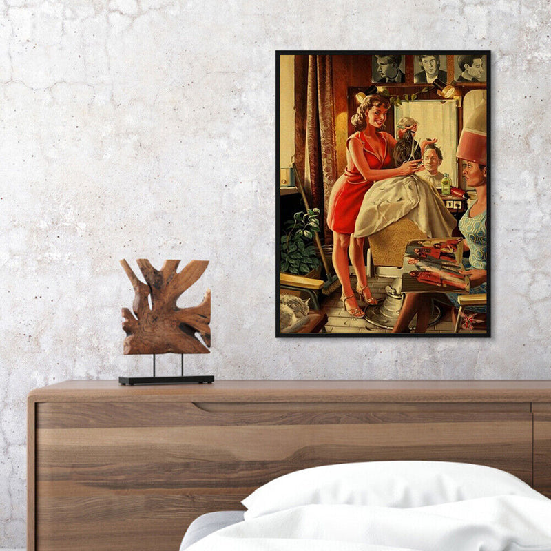 Barber Shop Oil Paint By Number Hand Painted Wall Art Craft Home Decoration Gift