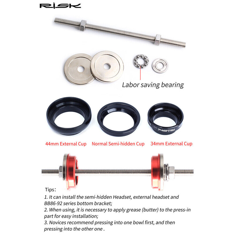 RISK MTB Bike Headset Installation Tools Bottom Bracket Press Repair Tool Newly