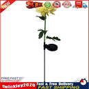 2pcs LED Solar Light Chrysanthemum Lawn Stake Lamps Garden Decor (Yellow) Newly