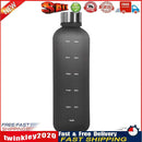 1L Large Capacity Water Bottle Portable Plastic Water Cup (Black Frosted) Newly