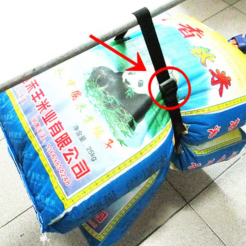 Black Nylon Cargo Tie Down Luggage Lash Belt Work Load 125kg Strap Approx