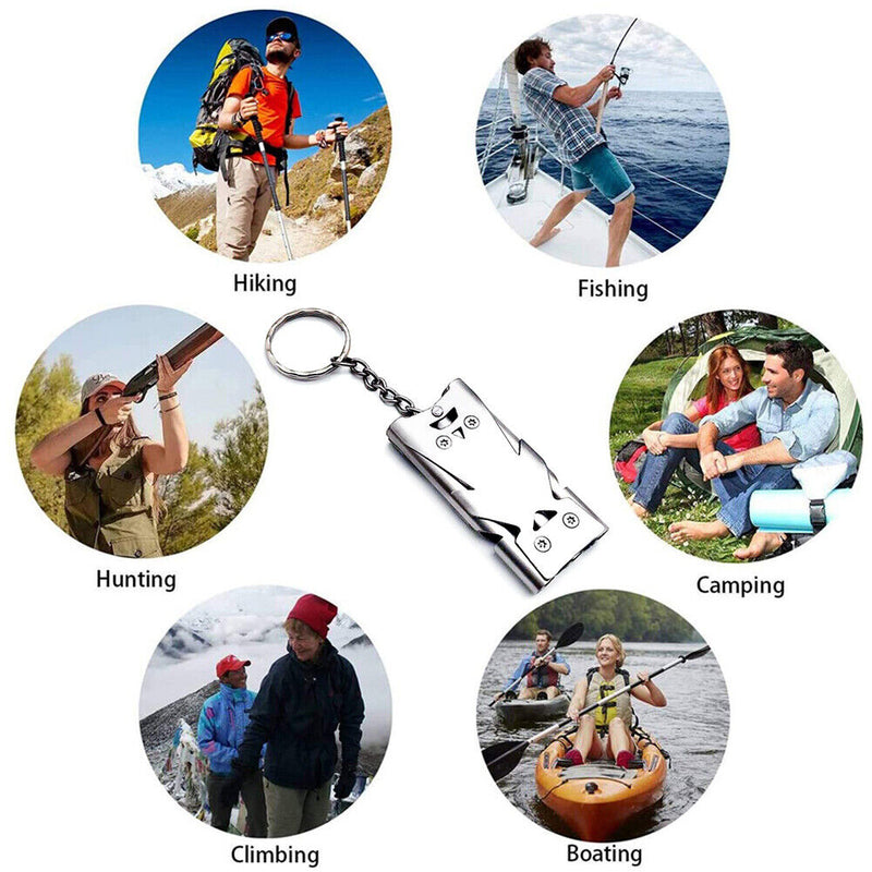 Outdoor Three-Pipe Emergency Survival Whistle EDC Portable High Decibel Whist