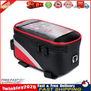 MTB Bike Bag Front Top Tube Touch Screen Mobile Phone Holder Case (Red) Newly