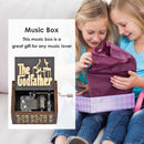 Retro Black Hand Cranked Music Box Wood Kid Child Birthday Gift Home Decor Newly
