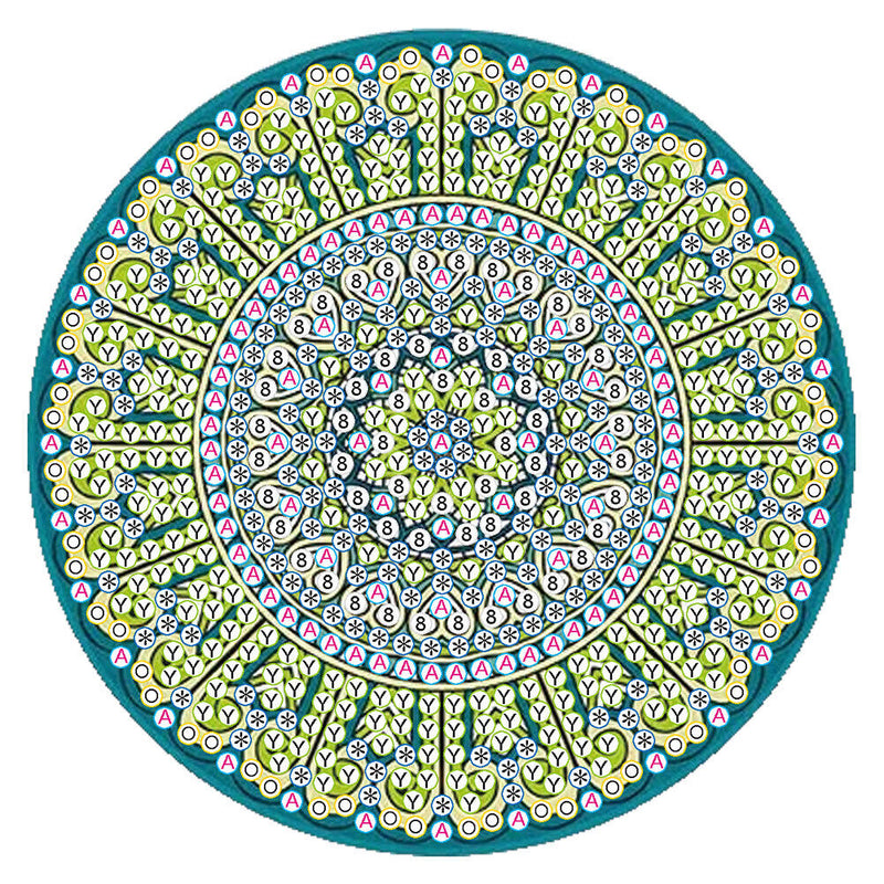 DIY Art Decor Datura Pattern 10x10x0.5cm Diamond Rhinestones Paintings (Blu