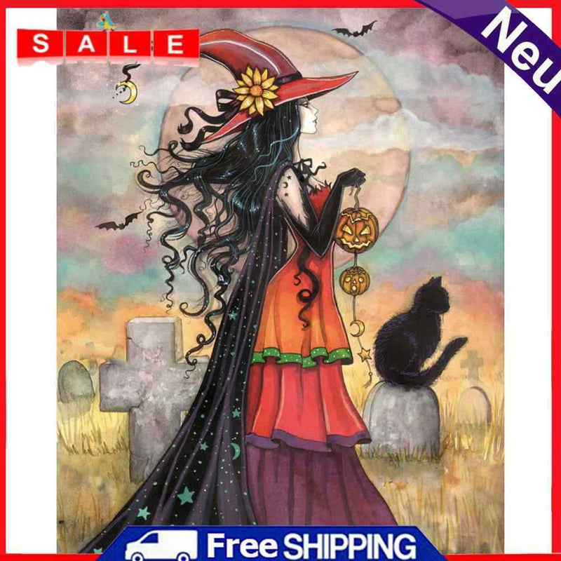 3 Strands DIY Full Embroidery Witch Stamped Cross Stitch for Home Decor Gifts
