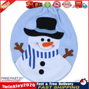 1pc Toilet Seat Cover Christmas Decor Christmas Toilet Cover(Blue Snowman) Newly