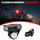 2xT6 Bicycle Light LED Cycling USB Rechargeable 800LM Front Taillight Set Newly
