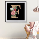 5D DIY Diamond Painting Flower Letter F Full Round Drill Mosaic Home Decoration