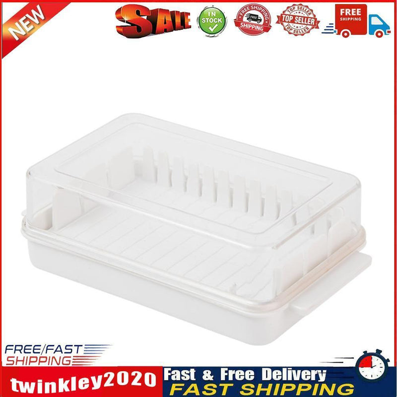Butter Cutting Storage Box Cheese Slicer Tray w/ Lid Keeper Food Container Newly