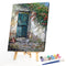 Oil Paint By Numbers Door Wall Flower Frameless Picture Craft Kit for Bedroom