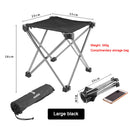 Lightweight Portable Footstool Camping Folding Fishing Outdoor Chair (L) Newly