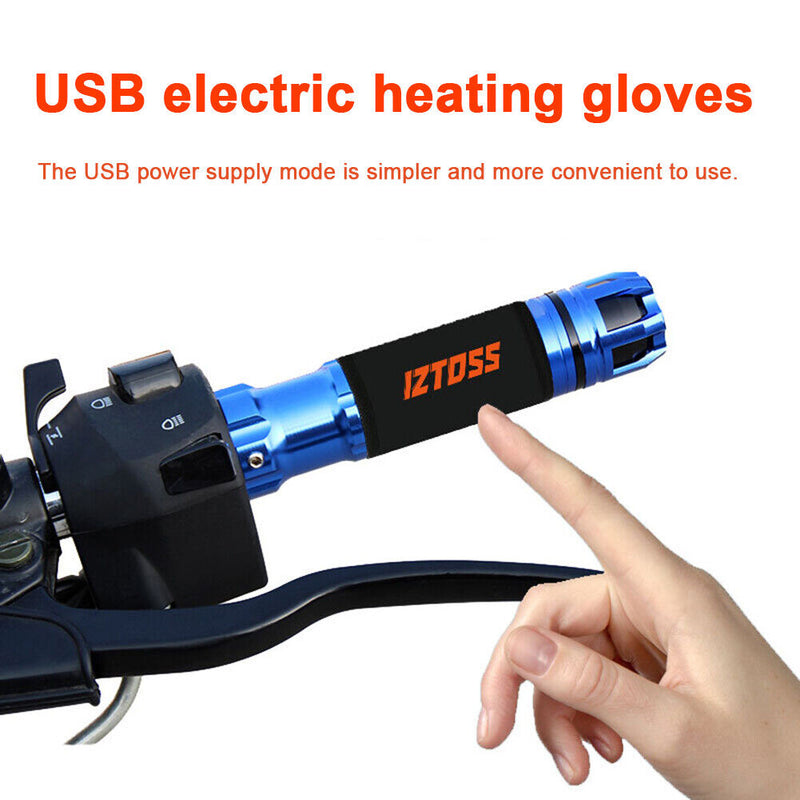 USB Adjustable Motorcycle Heated Grips Electric MTB Motorbike Handle Warm Heater