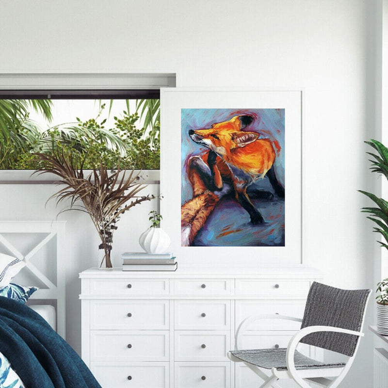 DIY Hand Painted Paint By Numbers Oil Canvas Pictures Artwork Cunning Fox Kit