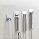 Steel Hooks Hanger Self-Adhesive Robe Towel For Kitchen Bathroom CA D6E6
