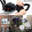 Halloween Holiday Triangle Spider Web Cotton Simulation Black Spider Silk Web