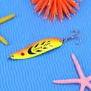 13g Spoon 3 Hooks Fishing Lure Sequins Paillette Hook(Yellow+Green) Newly