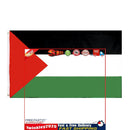 35 X 59 Inch Palestine Flag Polyester Palestinian Banner for School Home Newly