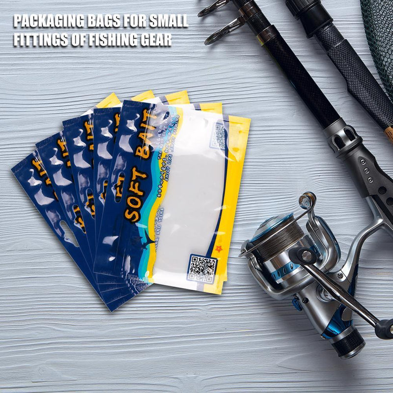 100pcs/bag ABS Soft Bait Bags Portable Fishing Hook Package Storage Bag (L)
