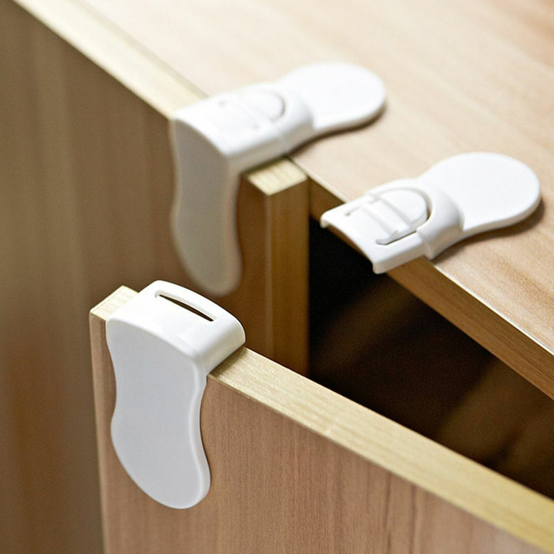 Drawer Lock Closing Buckle Child Safety Lock Cabinet Door Right Angle Lock