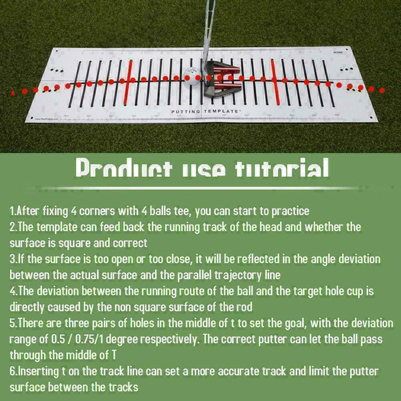 Golf Track Paper Golf Putter Putting Mat Trainer Indoor Training Z6T0 Tool L7B9