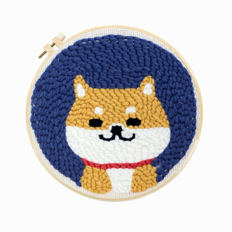 DIY Crafts Poke Embroidery Kit Embroidery Hoop Needle Punch Cross Stitch Kit