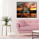 Painting By Numbers Kit DIY Lonely Leopard Canvas Oil Art Picture Craft