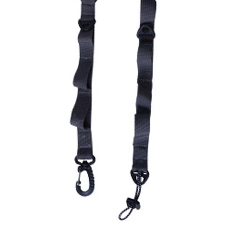 2pc Polyester Camping Straps Multiple Metal Hanging Loop Design Gray