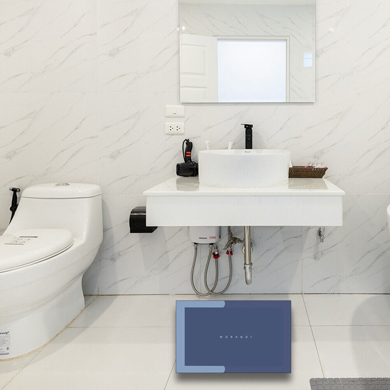 Nordic Entrance Door Mat Absorbent Floor Bathroom Carpet (Rectangle Blue) Newly