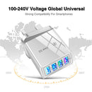 4USB Charger Universal Wall Mobile Phone Quick Fast Charging Adapter LED Display