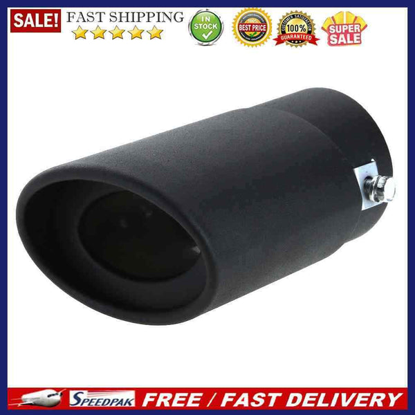 58mm Universal Black Stainless Steel Car Rear Exhaust Pipe Tail Muffler Tip