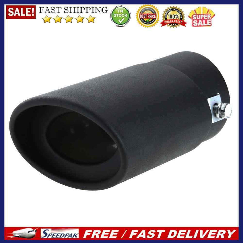 58mm Universal Black Stainless Steel Car Rear Exhaust Pipe Tail Muffler Tip