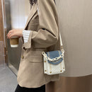 Fashion Hit Color PU Messenger Bag Women Acrylic Chain Totes Lady Shoulder Pouch
