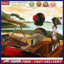 Girl Driving Hand Painted Oil Paint By Numbers Digital Drawing Canvas Home Art