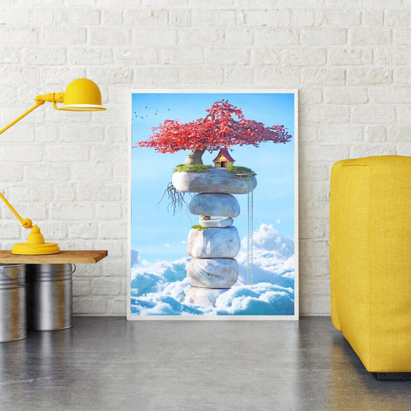 Painting By Numbers DIY Landscape Room Wall Picture Hand Painted Handwork