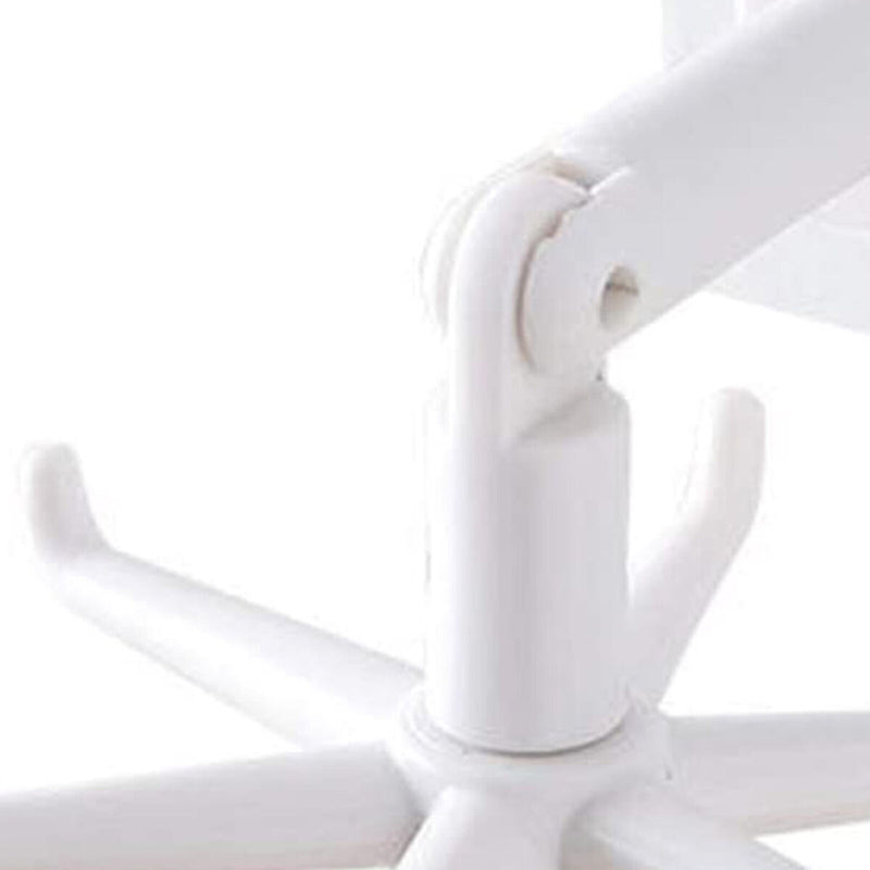 360 Degree Rotating & 180 Degree Tilt Kitchen Hook Rack 6-Claw (White) Newly