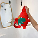 Kids Chest Bag Cute Fanny Cartoon Cross-body Money Pouch (Red Dinosaur)