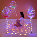 Luminous Handle Stick LED Balloon Party Colorful Lighting Clear Bobo Balloo