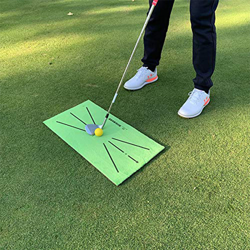 Golf Training Mat for Swing Detection, Portable Putting Batting Practice Aid Rug