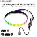 COOLMOON CM-LS40 5V ARGB PC Case LED Light Bar SATA 3PIN Computer RGB Lamp Newly