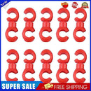 10pcs Bicycle Brake Gear Cable S Style Clips Hose Guide Line Hook (Red)