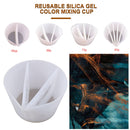 4pcs Split Color Mixing Cup for Art Paints 5 Channels Pouring Cup White (5)
