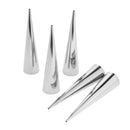 5pcs DIY Cones Stainless Steel Spiral Baked Croissants Tubes Pastry Mold(L)