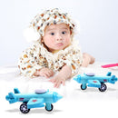 Multi-pattern Creative Toys Mini Wooden Airplane Kids Baby Educational Gift
